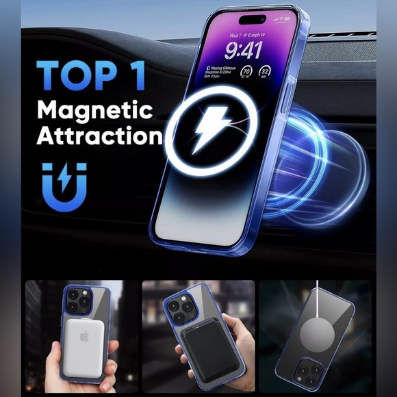 (2024 New) Magnetic Clear for iPhone 14 Pro Case with MagSafe Phone Not Included - Picture 5 of 9